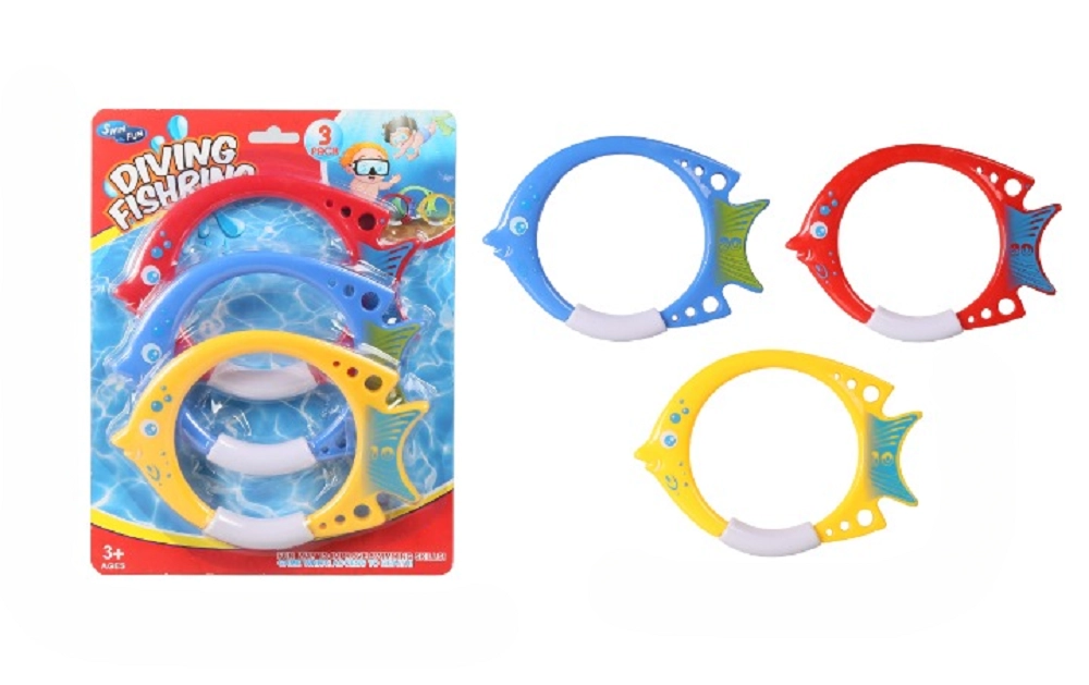 Diving Fish Ring Toys - 3pcs Multi Colour 3 +