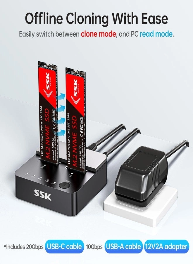 NVMe SSD Cloner - Dual Bay