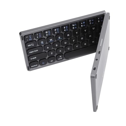 Ultrathin Folding Keyboard - Full-size Portable Numeric Keypad Iron Gray