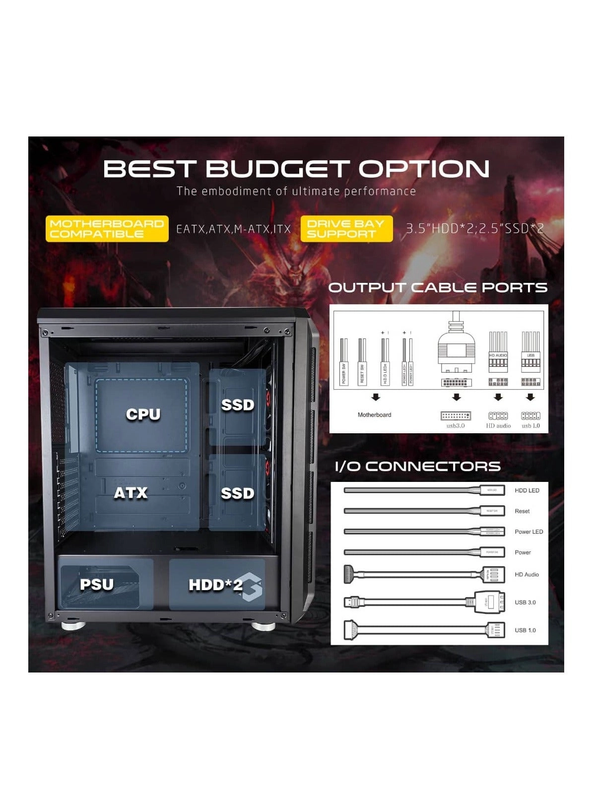 TRIDENT II - Tempered Glass Mid Tower