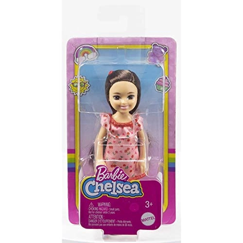 Chelsea Doll - 6-inch Brunette Ruffled Cherry-Print Dress Ages 3+