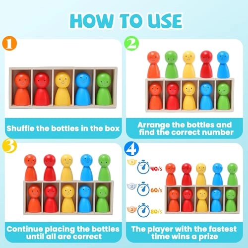 Color Matching Bottle Challenge Game - 8-12 10 pieces