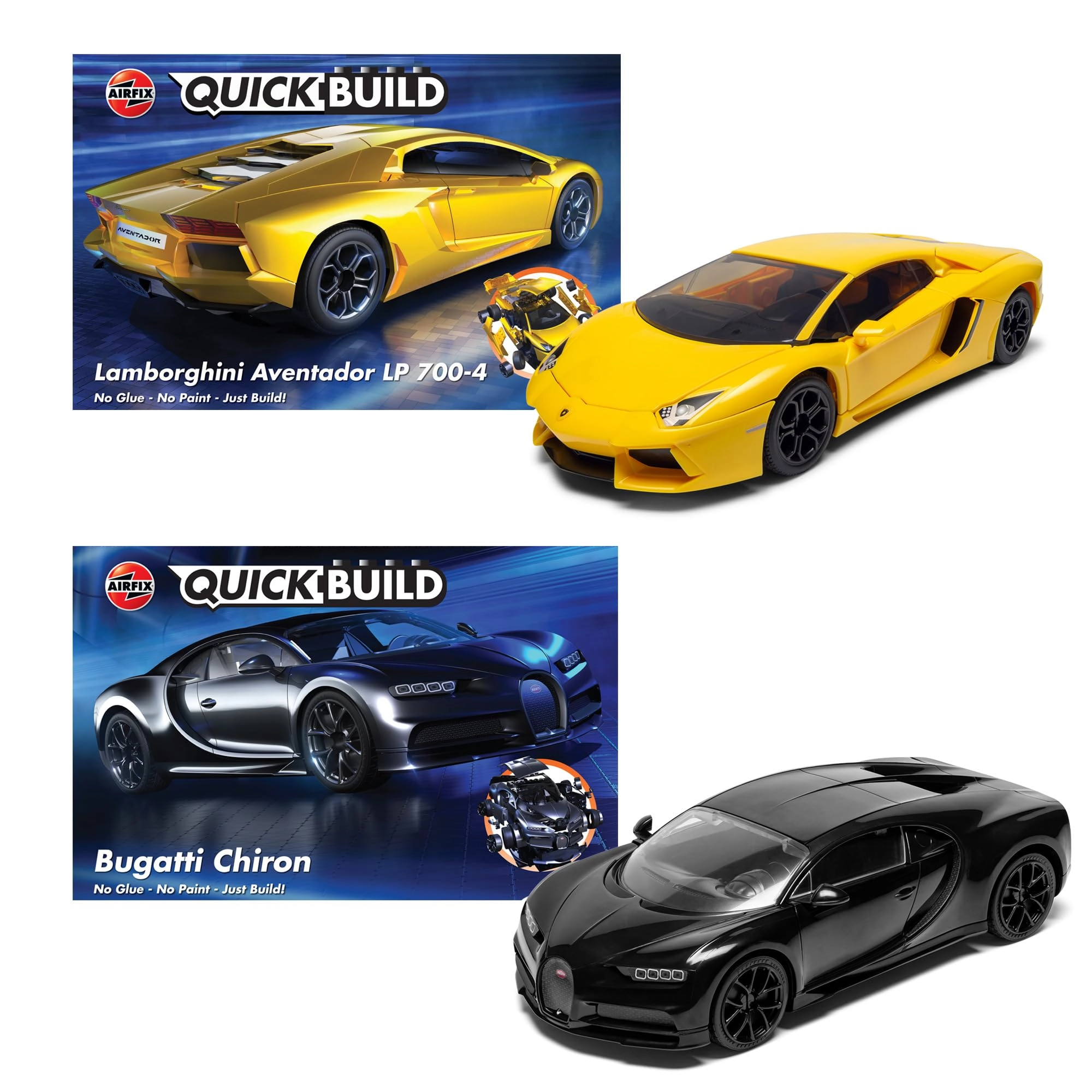 Airfix Aventador - Quickbuild + Chiron