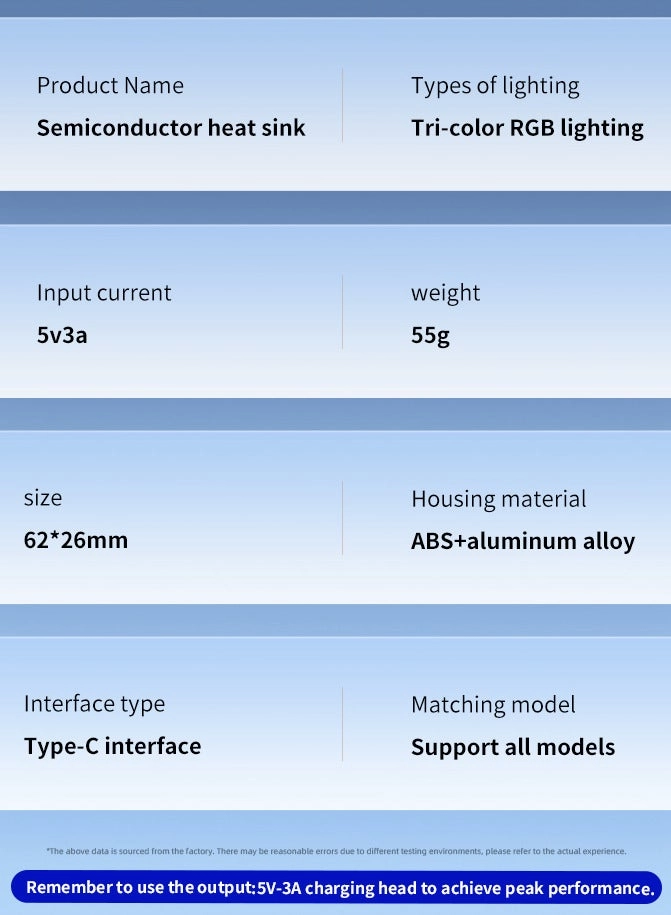 Semiconductor Phone Cooler - RGB Light iPhone 12/13