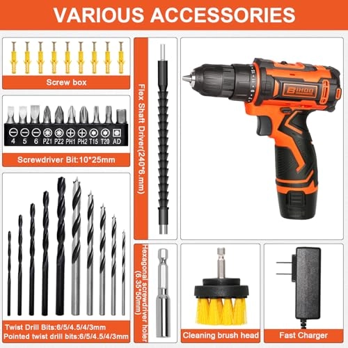 Drill Driver Set - 1.5 Amp Hours 12 Volts