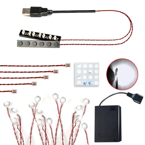 14 Mini LED 1 x 1 Building Block Lighting Set - Red light USB