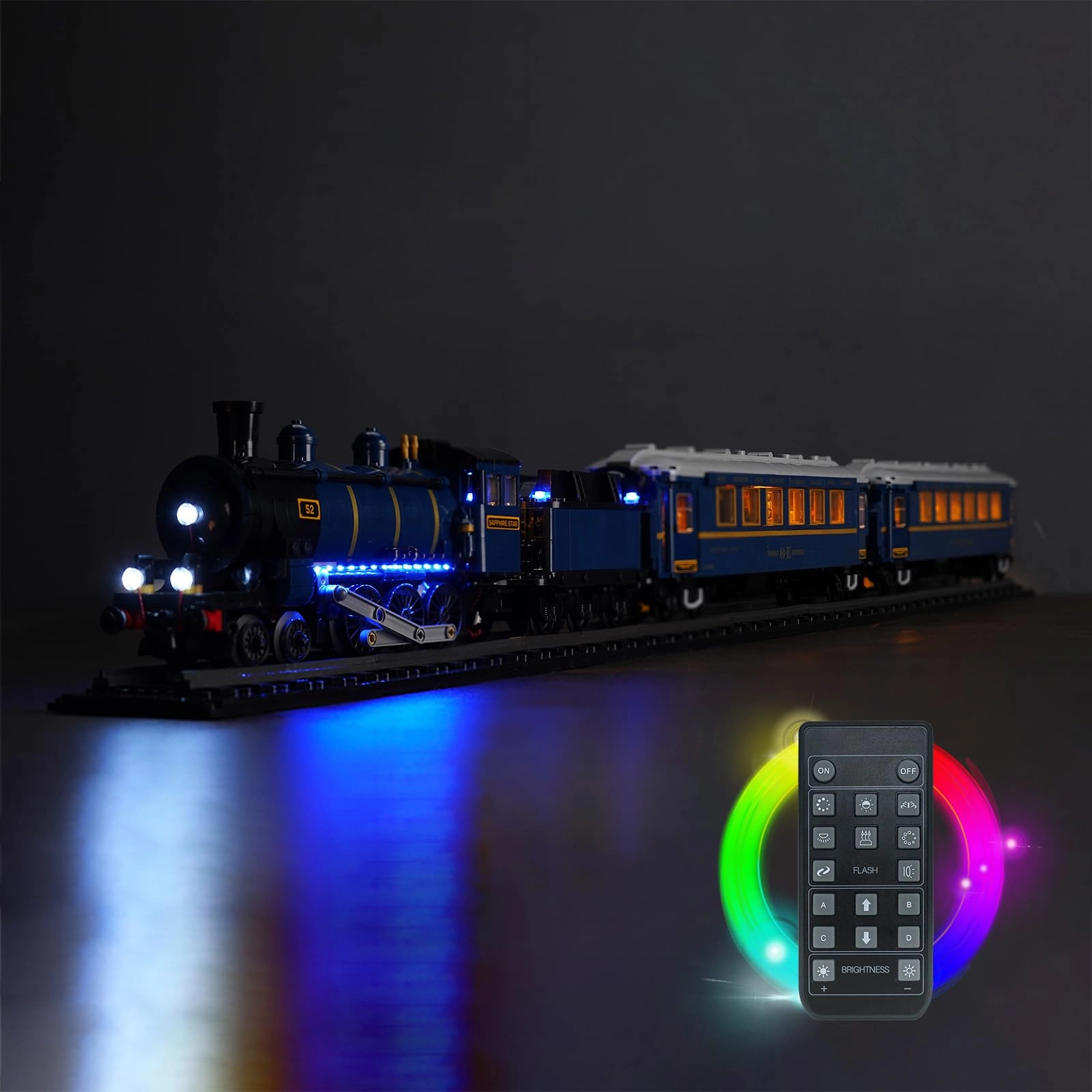 BrickBling Remote Control LED Light Set - Copper for LEGO The Orient Express Train 21344 5V