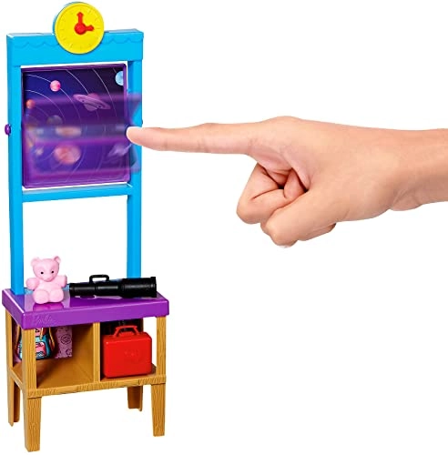 Barbie Space Discovery Teacher Doll + Science Classroom Playset + Student Small Doll