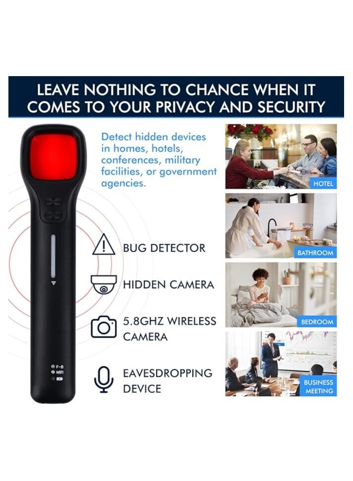 Hidden Camera Detector - Display Screen 5 Sensitivity Levels 4 Modes