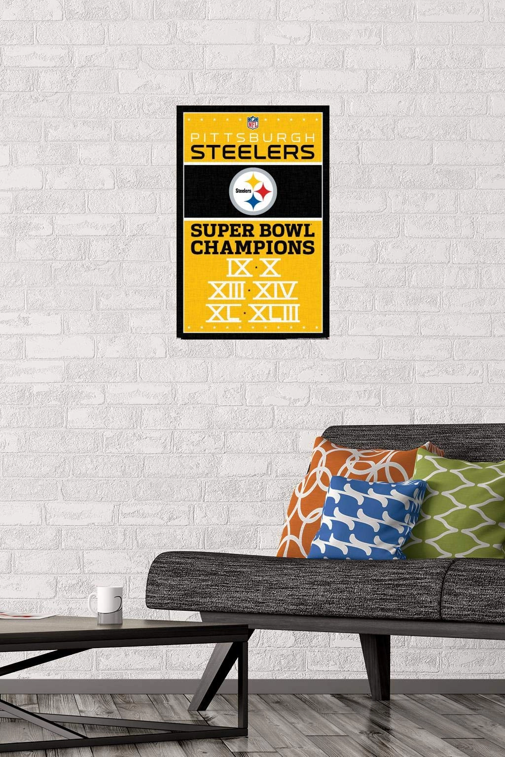 NFL Pittsburgh Steelers - Champions 13 Wall Poster + Poster Mount - Paper 86.4L x 56.8W cm