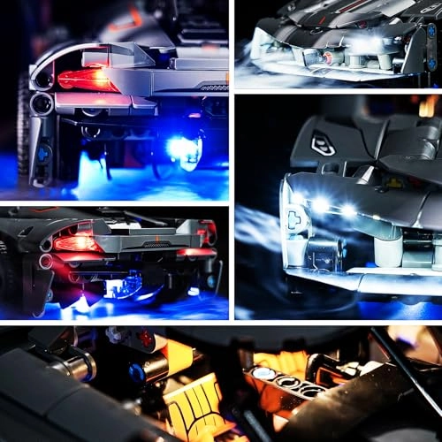 LED Lighting Kit for Koenigsegg Jesko Absolut Grey Hypercar 42173 - Lego