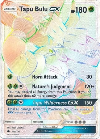 Pokémon Tapu Bulu-GX 149/147 - Sun & Moon: Burning Shadows