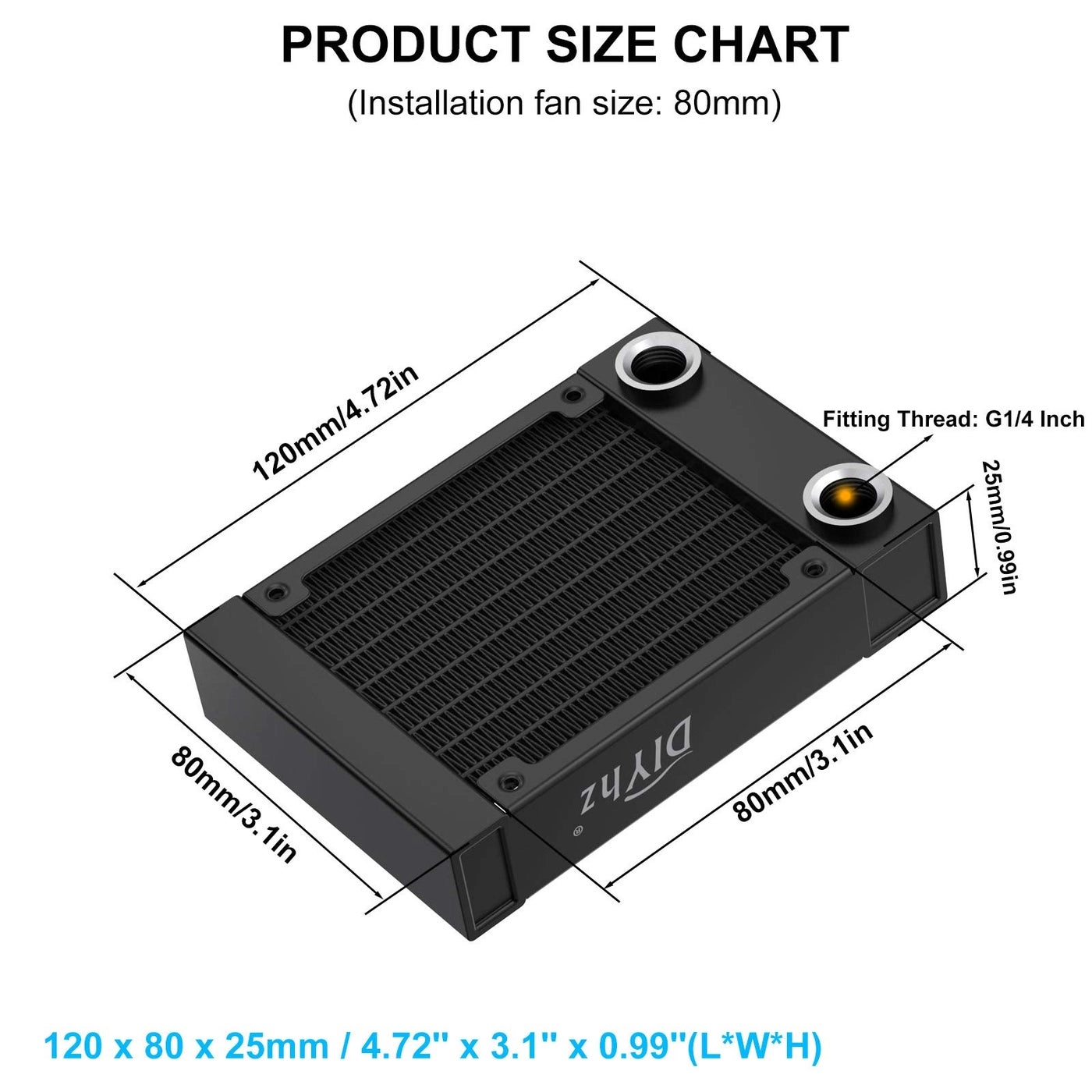 Water Cooling Radiator - 80mm