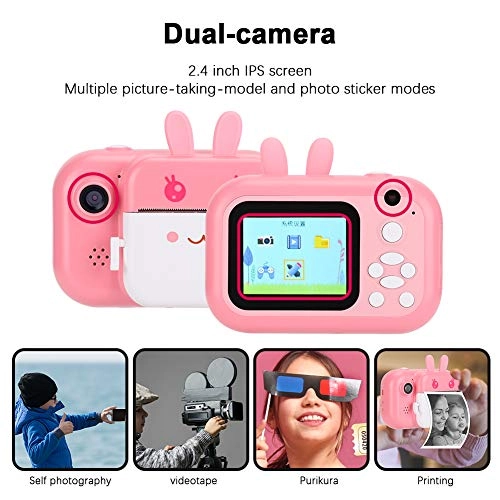 Portable Printing Camera - 1080p Dual Lens 2.4-inch IPS