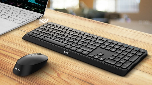 2.4G wireless connection for a completely cordless workspace