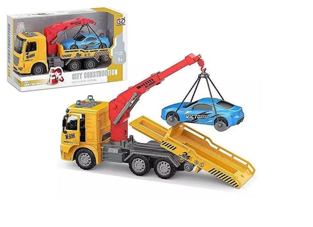 Jawda City Construction Tow Truck - Yellow 3+
