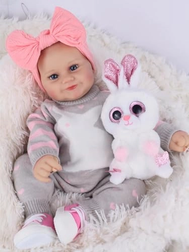 Reborn Baby Doll - 20Inch Full Body Silicone Vinyl Eyes Open Ages 3+