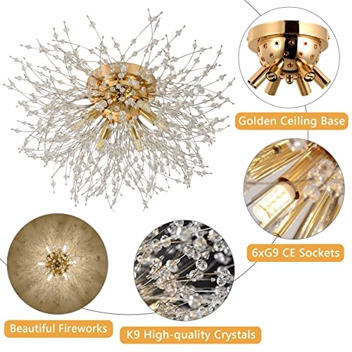 Modern Crystal Ceiling Lights - Dimmable