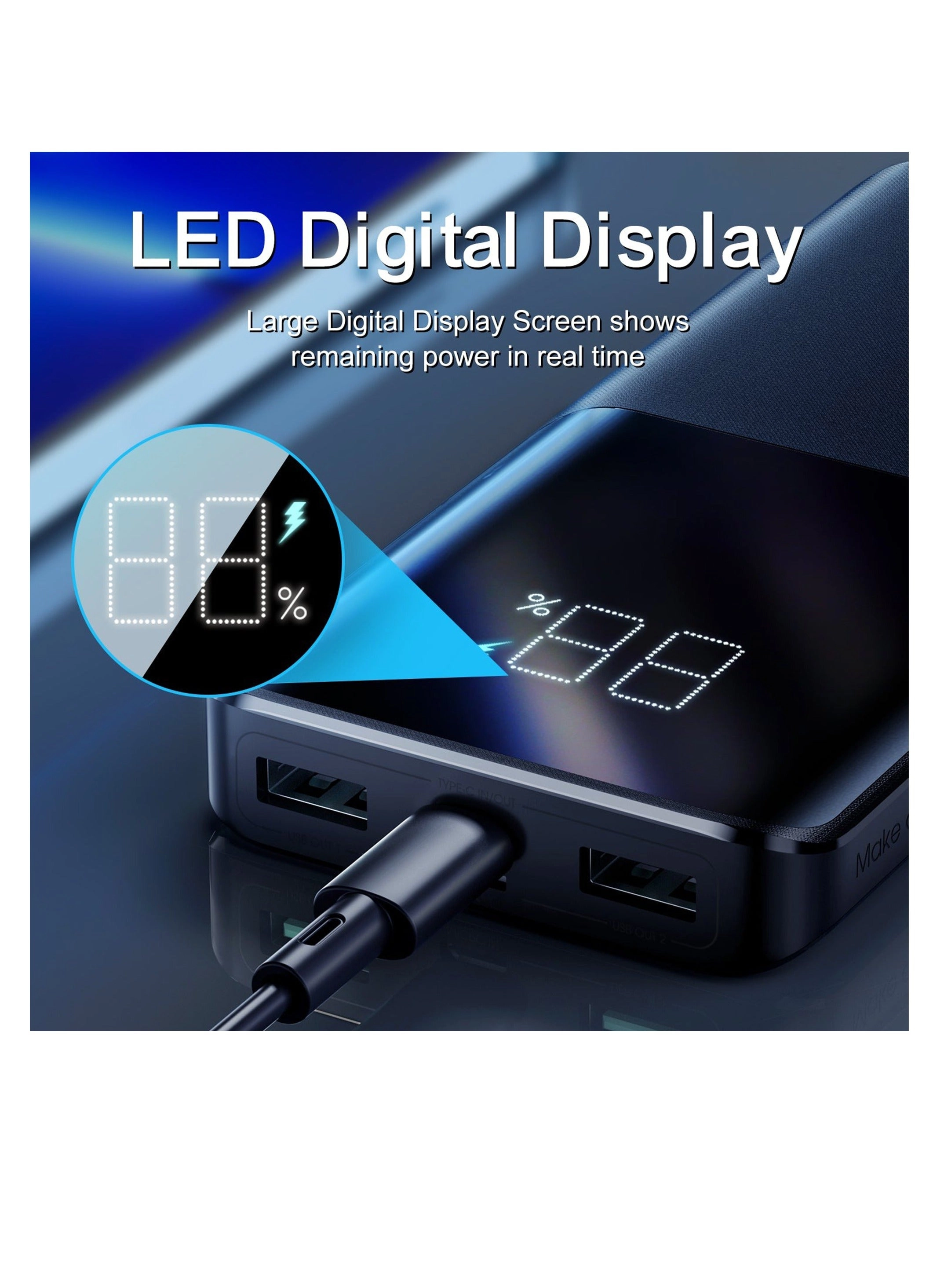 PB191 - 10000mAh 5 Watt 2 USB-A 1 USB-C