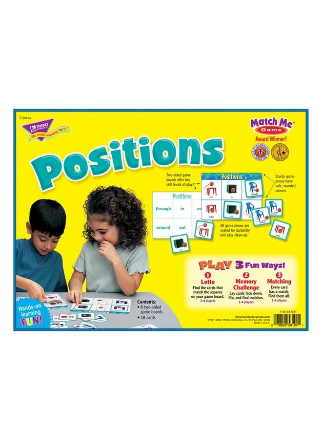 Match Me Game-Positions - Ages 3 and Up