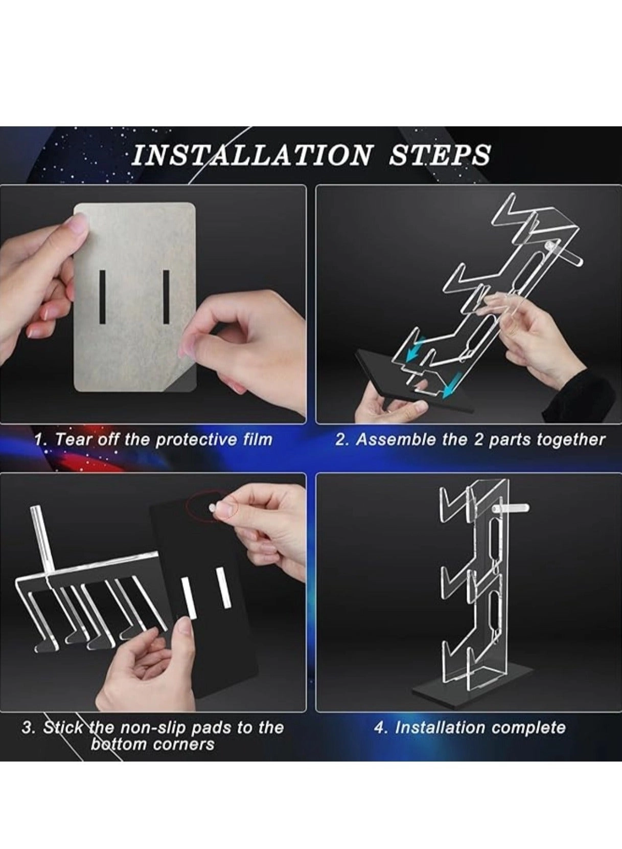 Controller Stand and Headset Holder - PS5 PS4 PS3 PS2 Xbox One Series X/S/Elite Switch Pro