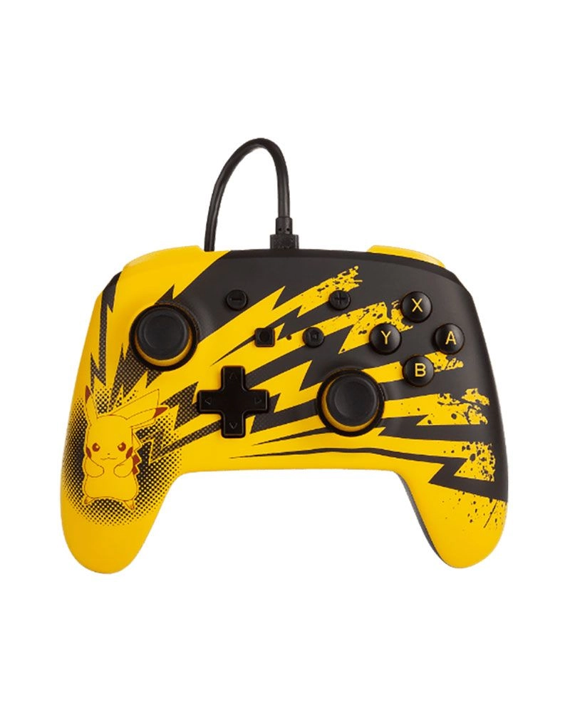 Pikachu Charge Pokémon Enhanced Wired Controller - Switch