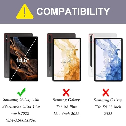 Keyboard Case with S Pen Holder for Galaxy Tab S10 Ultra 14.6-inch (2024)