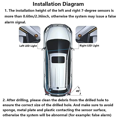 Ultrasonic Blind Spot Monitoring System Kit