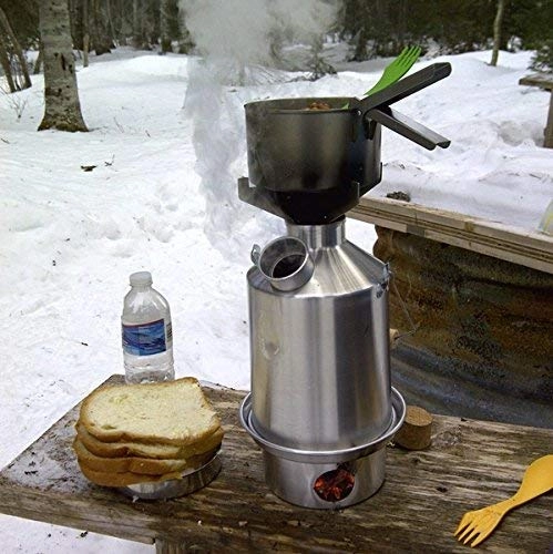 Scout Kettle + Cook Set + Hobo Camp Stove + Camping Cup Set + Plate Set + Pot Support + Carry Bag - 10 1.2 ltr