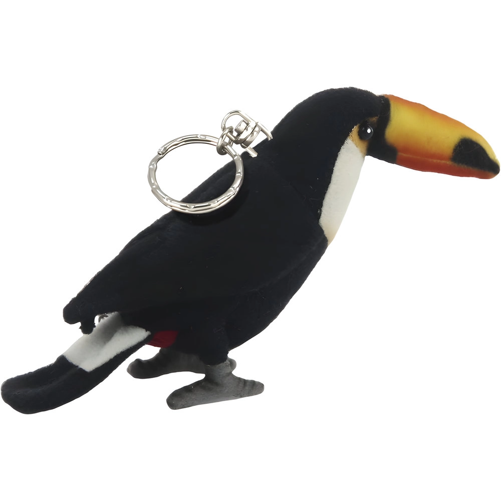 HANSA LOCAL Toucan Plush 12 cm Keychain - Soft Black