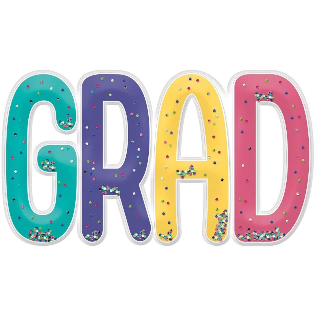 Party Zone Yay Jumbo Confetti Photo Prop - Multicolor Graduation