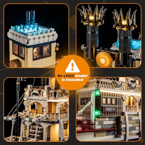 LED Light Kit for LEGO River Steamboat 21356 - Plastic 1
