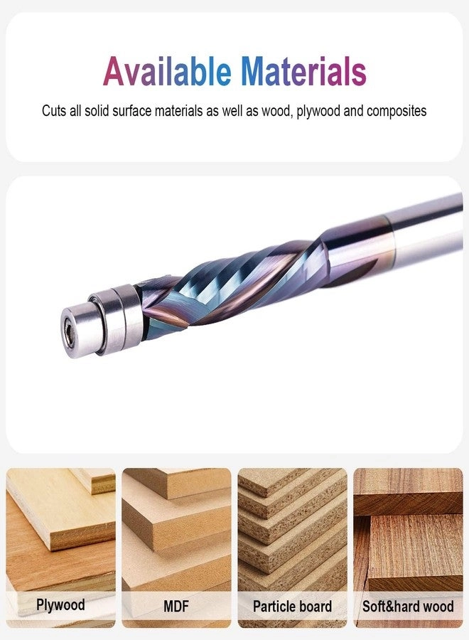 Compression Flush Trim Router Bit - 1/4 Shank