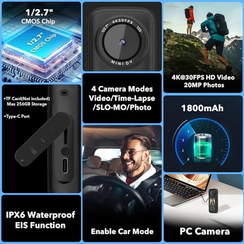 Waterproof Action Camera - 4K 30FPS