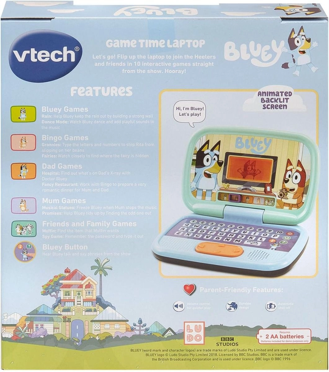 Vtech Bluey Game Time Laptop - 3 years+
