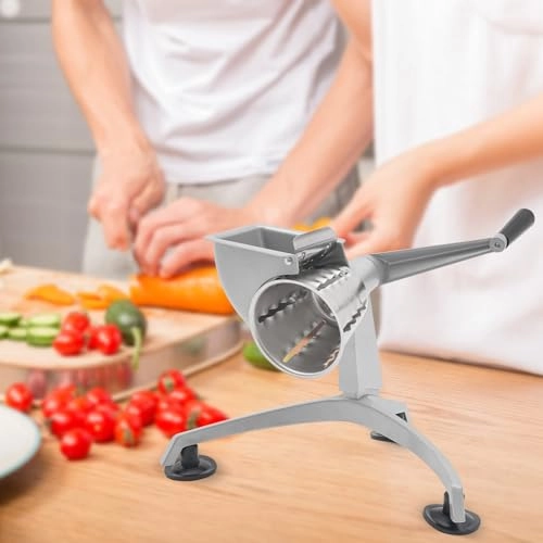 Vegetable Chopper - 5 Drum Blades Stainless-Steel Manual