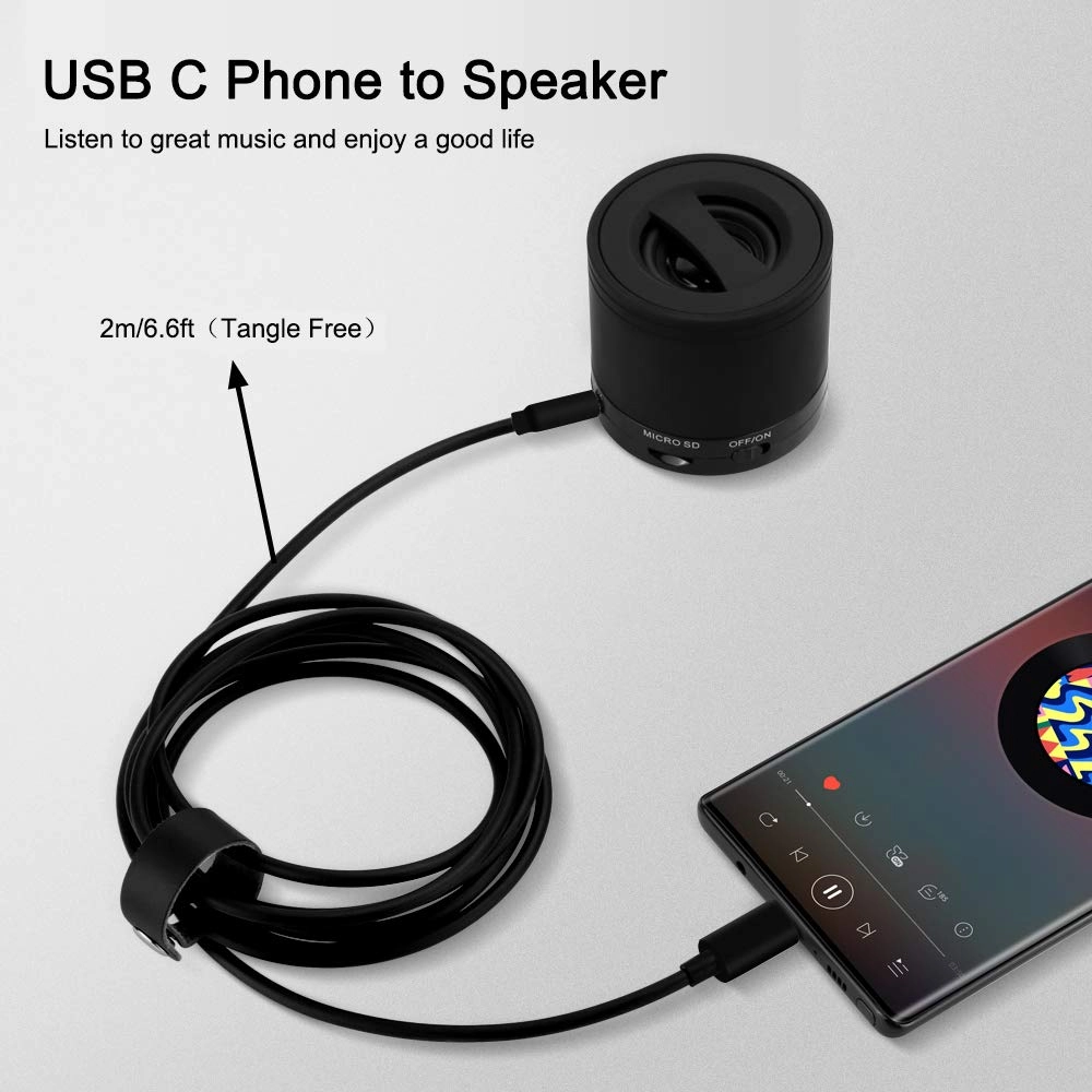 USB C to 3.5mm Aux Jack Cable - 6.6ft