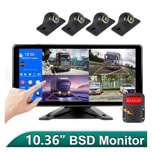 4 Channel Split Screen Car DVR - 10.36 Inch