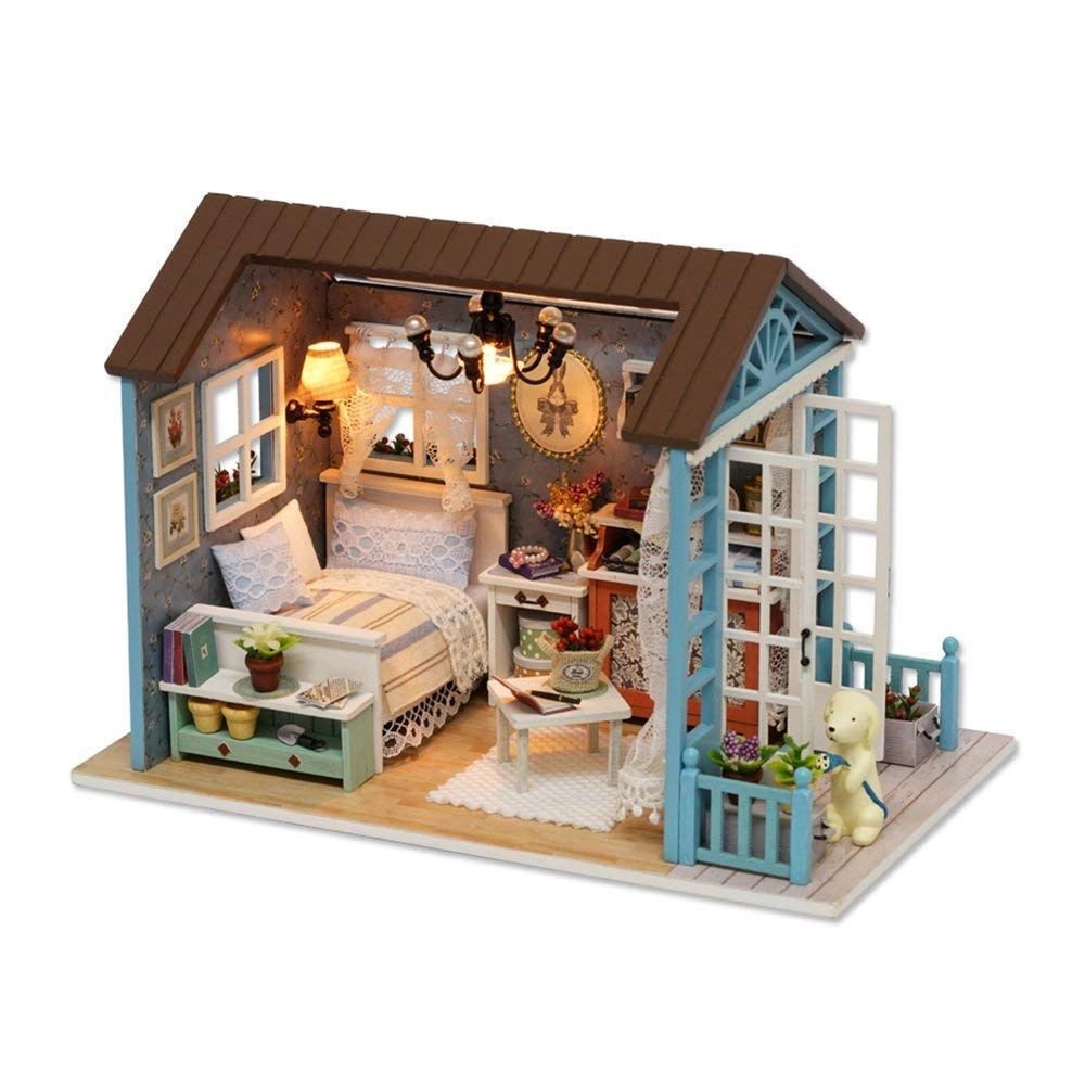 Mumoo Bear Diy Miniature Dollhouse Kit - 3D Wooden Led Lights