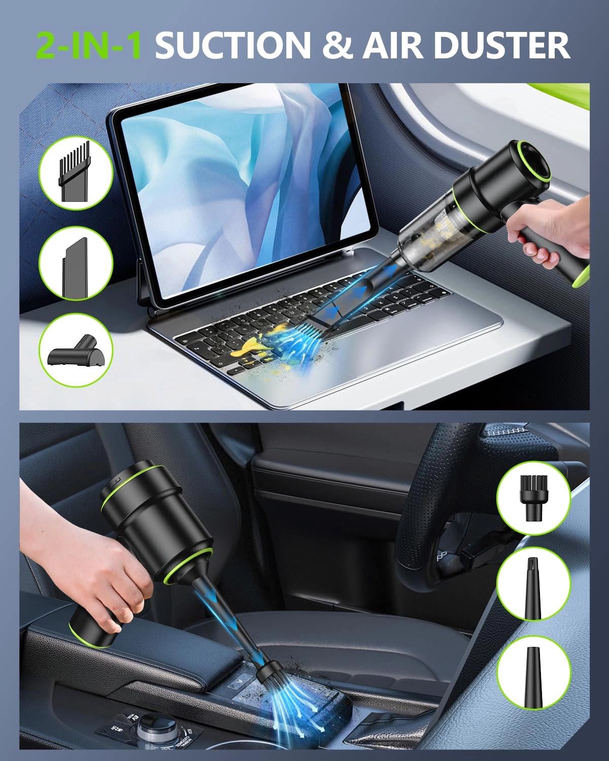 Handheld Car Vacuum - 12000PA Cordless