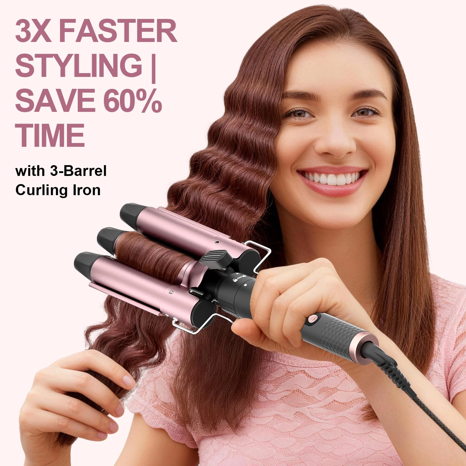 6 in 1 Curling Iron - 0.35"-0.75"-1"-1"-1.25"-1.5"