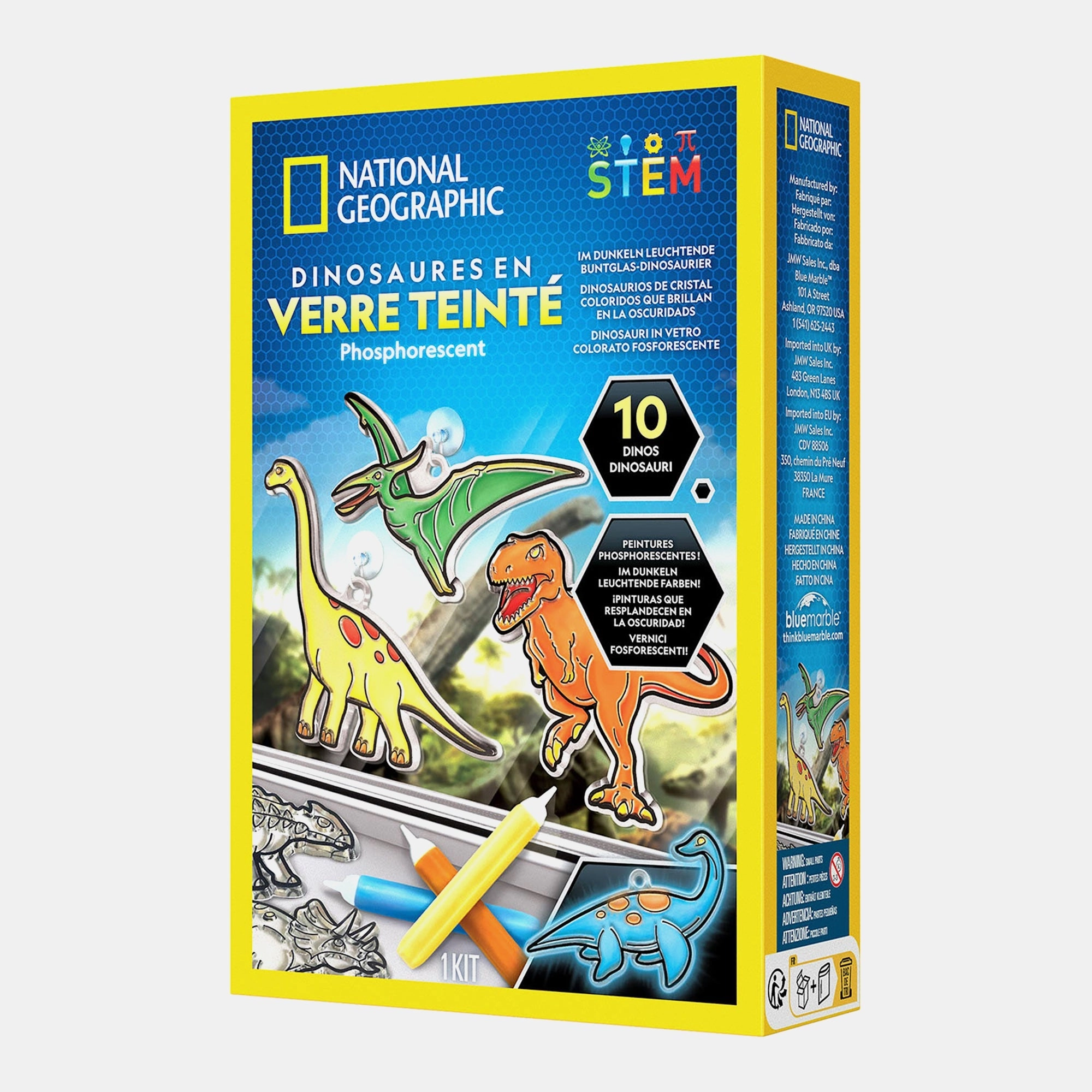 National Geographic Glow-In-The-Dark Stained Glass Dinosaurs Science - 4 years+ 29 pieces