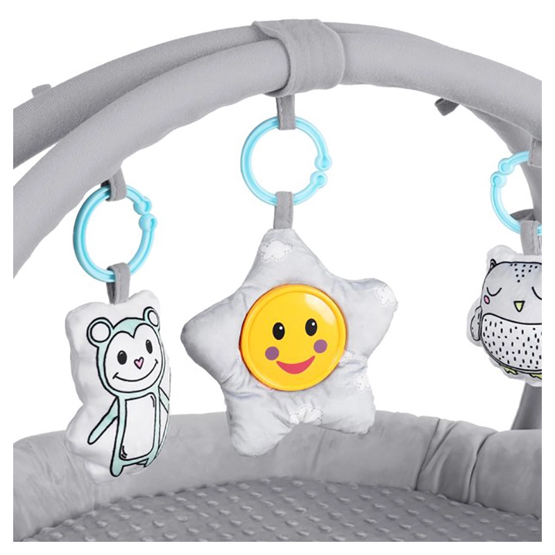 Baby Round Comfy Gym Play Mat - Neutral Grey 3 months