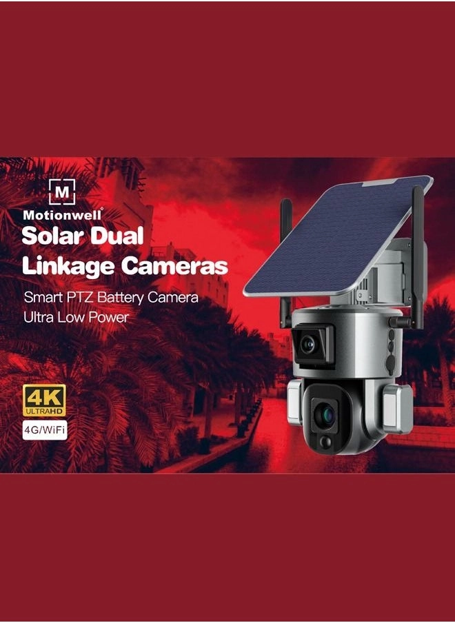4K Dual Lens 4G Solar Camera