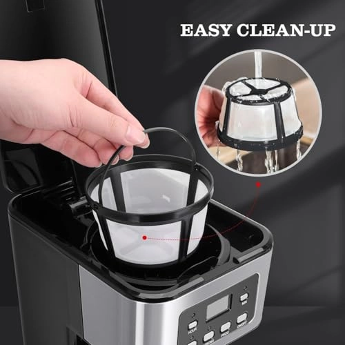 Drip Coffee Machine - 10 Cups Touchscreen Programmable