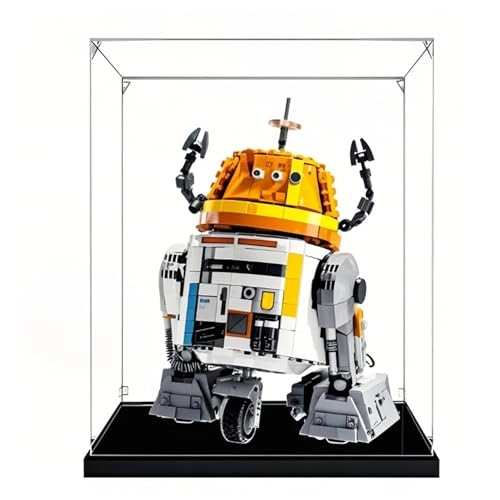 Acrylic Transparent Collectible Display Case for LEGO 75416 Aerospace Technician Robot Block Model - 3mm