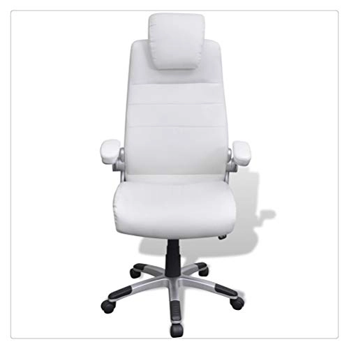 Desk Chair - PU Leather Brown High Back
