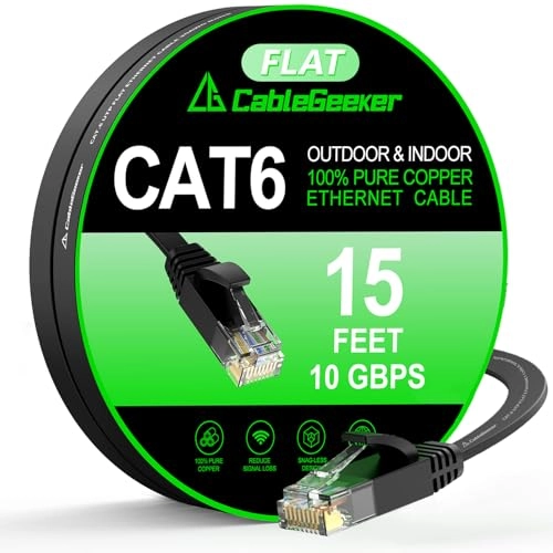 CableGeeker Cat 6 Ethernet Cable - 15 ft