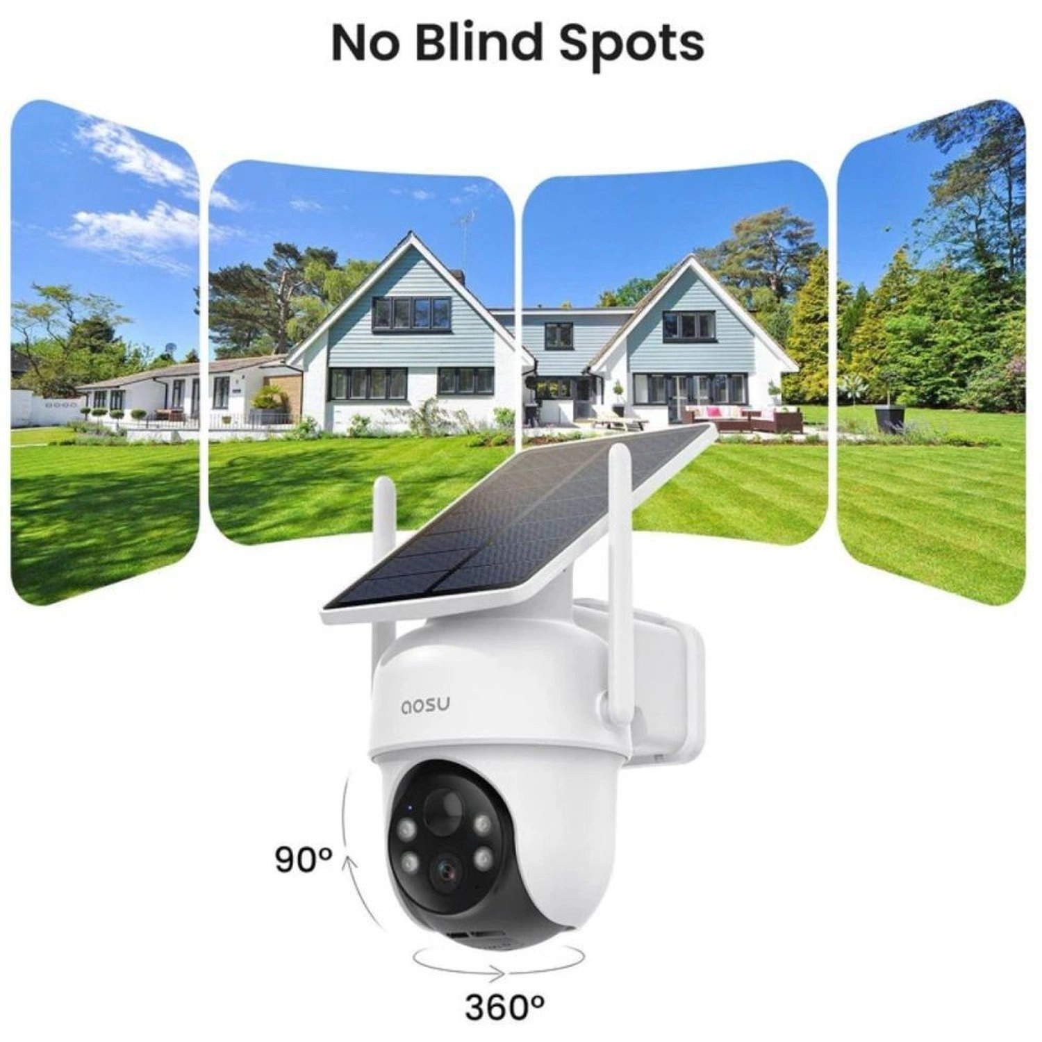Solar Security Cameras - 2 2K QHD
