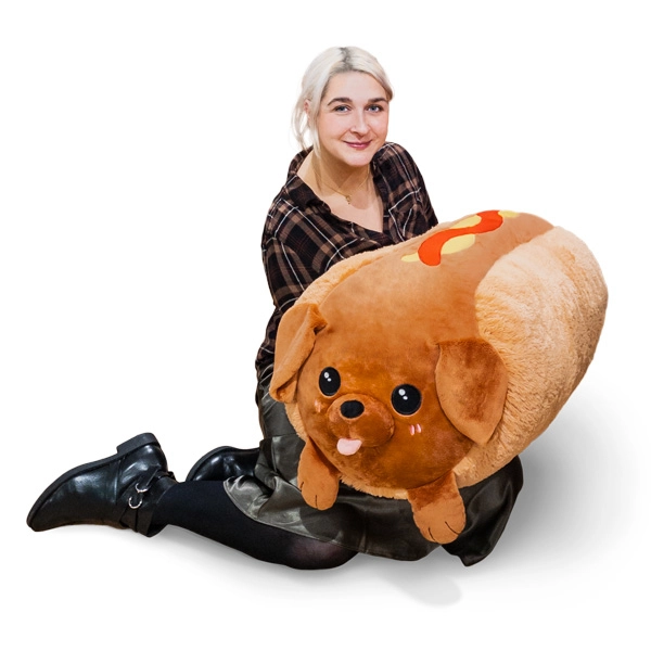 Squishable Dachshund Hot Dog - 20 in SynthiSquish Collection
